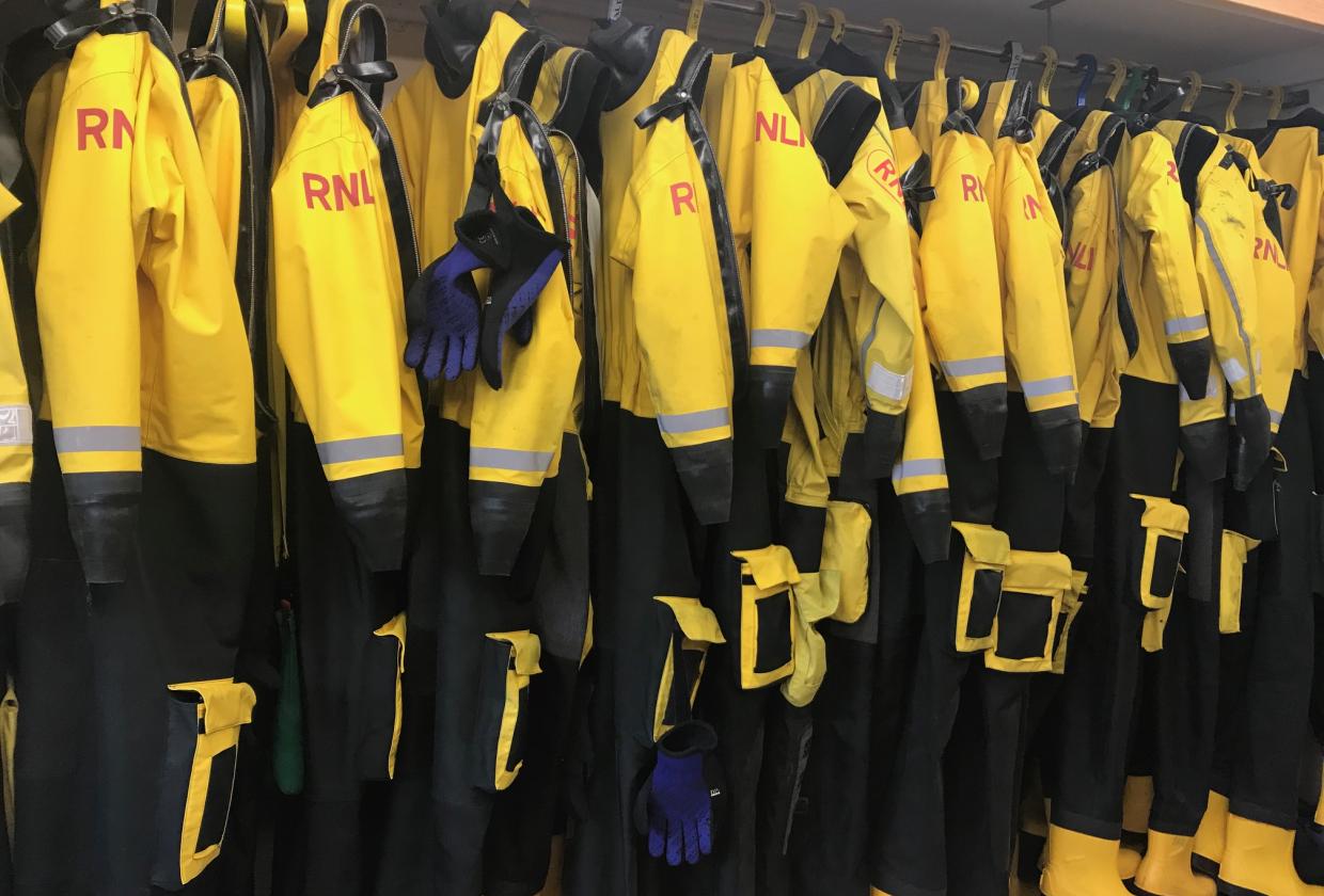 Drysuits at Poole Lifeboat Station