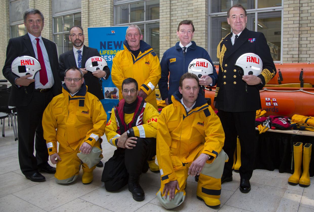 representatives from the MOD, RNLI and The Lifeboat Fund