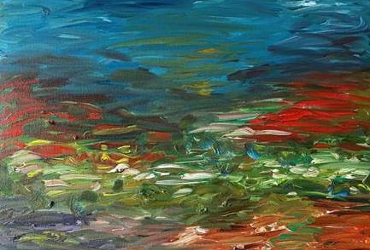 View From A Train by Jules A painting by Jules called View From A Train