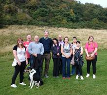 Ten HMRC walkers and a dog 