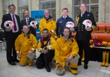 representatives from the MOD, RNLI and The Lifeboat Fund